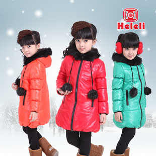  华拉利 儿童棉衣女童大童棉衣棉服外套冬装新款加厚棉袄 清仓