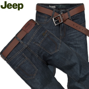  包邮春装薄款jeep男士牛仔裤复古经典正品商务休闲直筒中腰潮长裤