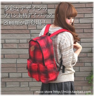  日单 DICKIES 苏格兰格子 男女运动休闲 双肩背包 书包 OUTDOOR