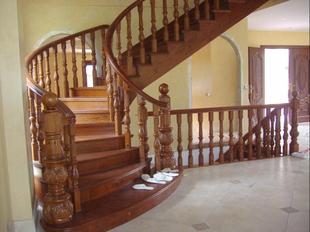 上海 弧形 旋转 实木 铁艺 钢木 楼梯 实木门 免漆