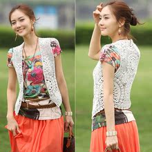 2013 summer new openwork crochet vest vest waistcoat blouse jacket female spring and summer shawl