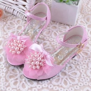 2014夏季新款女童高跟凉鞋 儿童鱼嘴鞋 韩版公