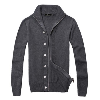 针织衫<em>搭配</em>_英伦潮<em>男士</em>加厚<em>开衫毛衣</em>外套 修身