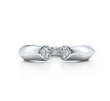 Venta al por mayor Tiffany / ring ring con incrustaciones de piedra del corazón a corazón