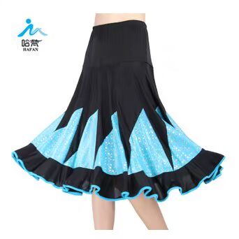 哈梵 【丝绒&amp;普通】 高档广场舞服装新款拉丁舞服装跳长裙