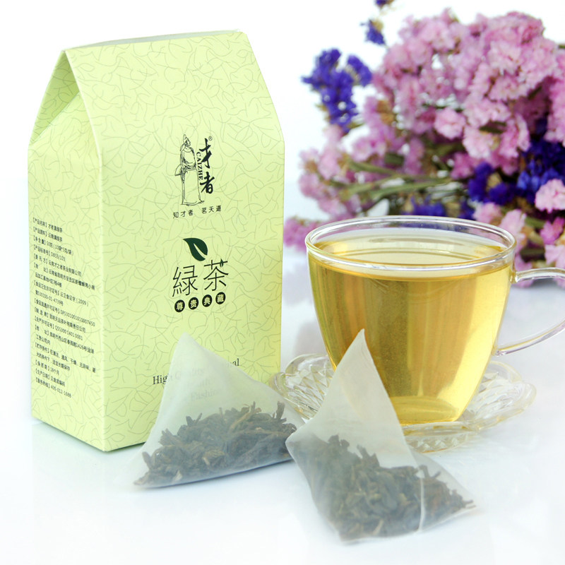 才者 绿茶袋泡茶10袋 立体三角袋装云南茶叶特价