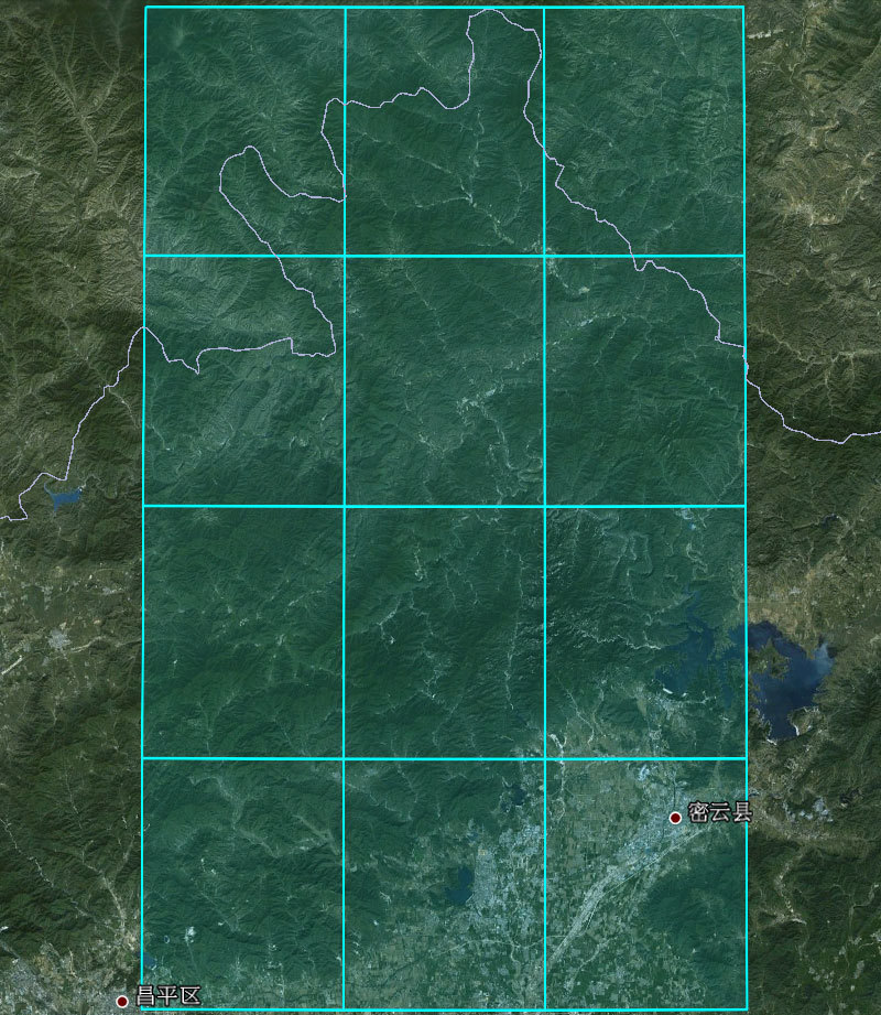 北京市怀柔区谷歌卫星地图(17层清晰度带路名