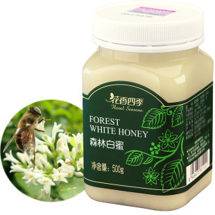  花香四季 白蜜雪蜜500g 纯天然蜂蜜 结晶椴树蜜 包邮