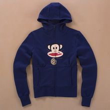 淘宝网Paul Frank 大嘴猴吃巧克力饼干印花 修身拉链衫 女款开衫式帽衫