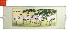 湘绣精品 松龄鹤寿 刺绣礼品紫金秀 结婚礼品工艺品 祝寿送礼