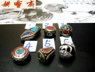  DIY藏式藏布珠绿松石红珊瑚手链西藏尼泊尔手工民族藏饰铜珠散珠