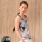 INMAN茵曼2012夏季新款 手繪印花 百搭短款小吊帶背心女821030075