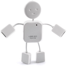 LIYUZE 人形USB分线器HUB小人扩展口 一拖四集线器USB 2.0