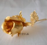 情人节礼物 送女友 皇冠正品 黄金玫瑰花 金箔玫瑰 大号 送贺卡