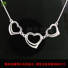 Especial Tiffany collar de plata Fort Corea 925 3 corazones de la novia de corazones Tanabata