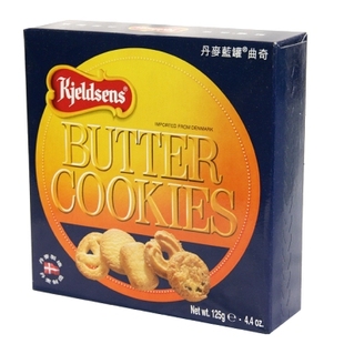  丹麦蓝罐 原味 曲奇 饼干 125g/克 丹麦进口 独立包装 糕点 1号店