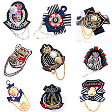Ling jewelry wholesale custom anchor of Naval Air England College Wind brooch badge medal badge Lace
