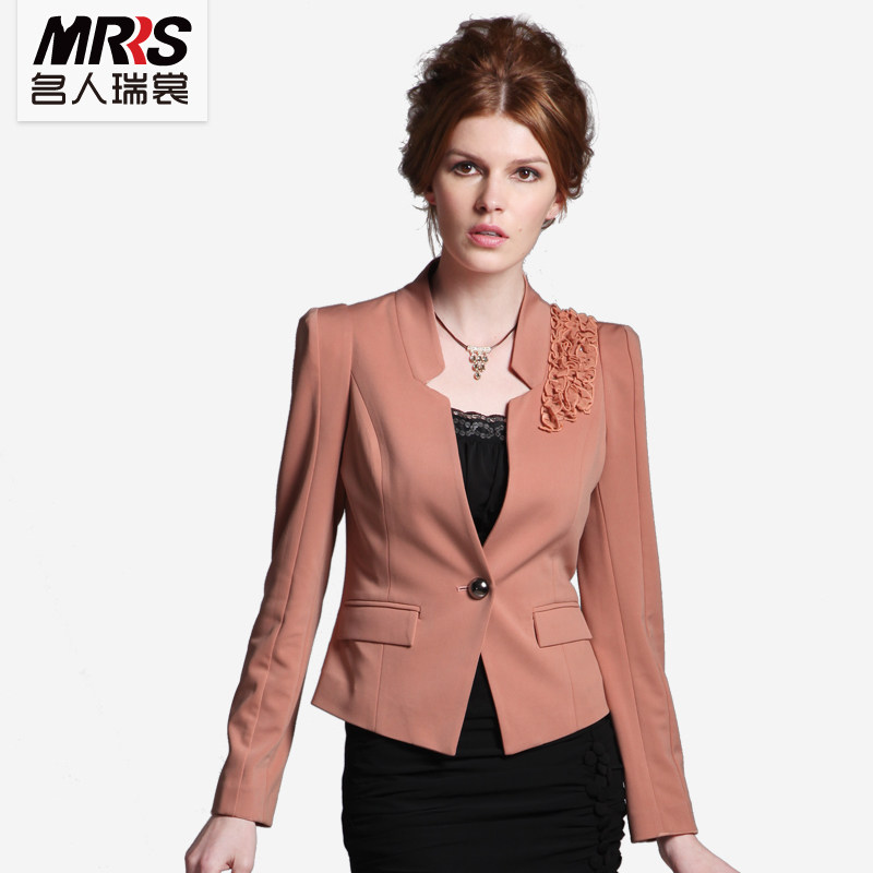 Mrrs.名人瑞裳 品质女装春装外套 2012新款正品耸肩小西装2081