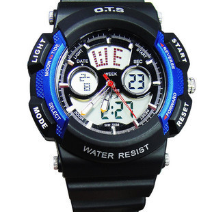 ots潮儿童电子表男孩个性男童时尚学生电子手表女多功能正品夜光