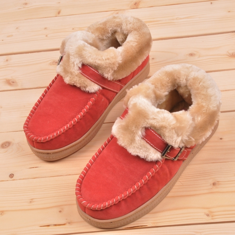 冬季毛口情侣厚底保暖...