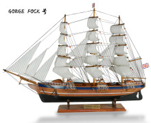 HH 全手工木质制组装80cm 地中海帆中空船模型生日/乔迁/升职礼品