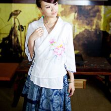 红罗 2012春装新款女装民族风手绘中国风汉服唐装复古短外套预售