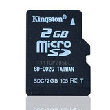 正品行货 金士顿 kingston TF卡 MicroSD 2G 手机内存卡 5年质保