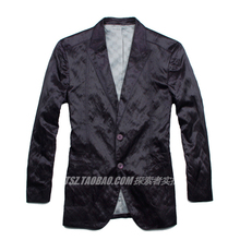 (D44) 韩版时尚 10年秋季新款 男装亮面经典简洁款西服