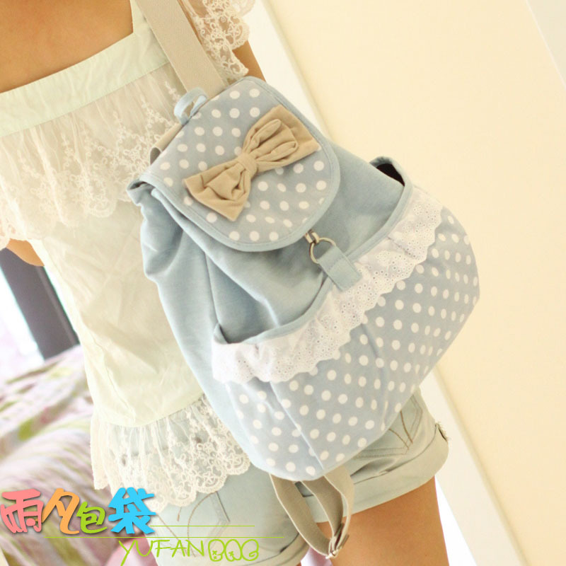 韩版女双肩包...
