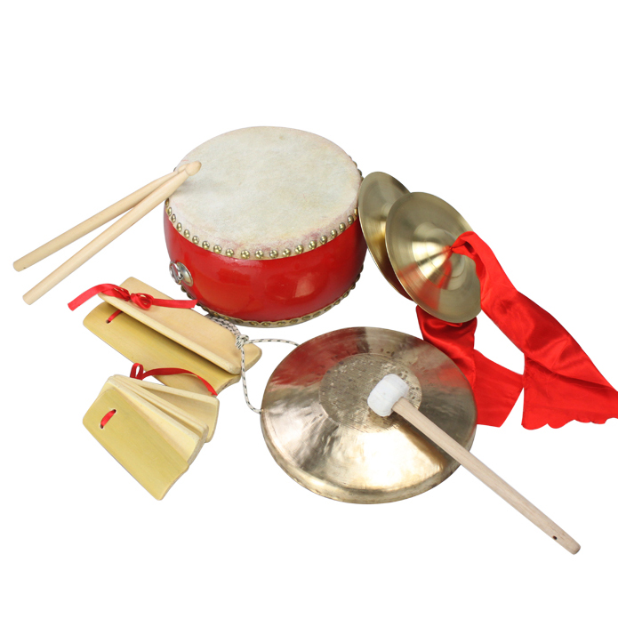 丹娜 乐器 中等场合三句半道具(铜锣 鼓 铜镲) 秒