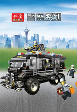 【撤店狂甩,赔本甩卖】邦宝 8335 小颗粒积木警察防爆水炮回力车