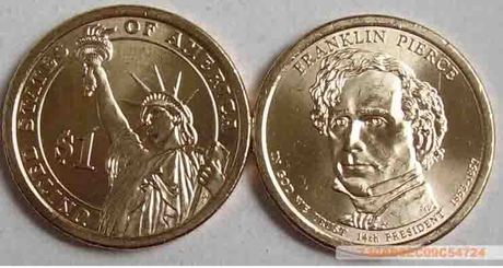 14美国1美圆 美国总统币 2010年第二枚福兰克
