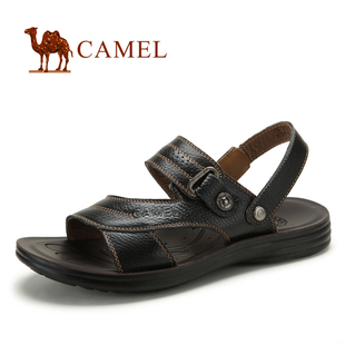  camel 骆驼正品凉鞋男凉拖两用男士沙滩鞋真皮休闲新款82278600
