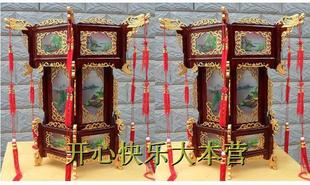  东阳木雕 65公分豪华木制镀金宫灯 寺庙茶楼节日喜庆灯笼中式宫灯