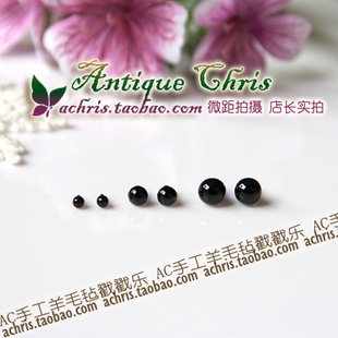  羊毛毡戳戳乐手工饰品DIY材料配件★出口环保动物眼珠眼睛插针2对