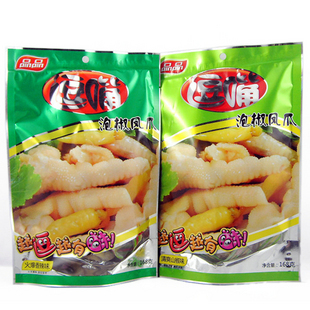  满5袋包邮 品品人生逗嘴泡椒凤爪168克 清爽山椒火爆香辣