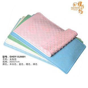 Agile workshop high-end rubber anti-slip mat bath mat with his bathtub mat goldfish pattern shower mat