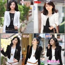 2011韩版女装新品春秋装新款修身泡泡袖显瘦小西装短外套多款选择