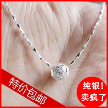 包邮 路路通转运珠项链 925纯银 项链 女款 招财开运银饰韩版时尚