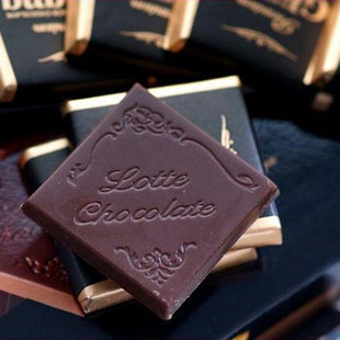  韩国进口 乐天Lotte加纳黑巧克力90g 18枚盒装 江浙沪皖5元不限重