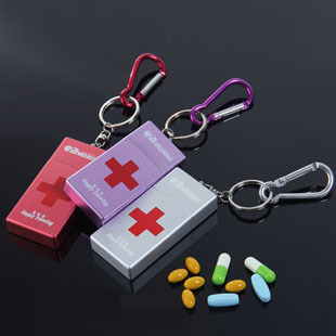 药盒便携一周高档6格药盒 塑料密封 保健户外