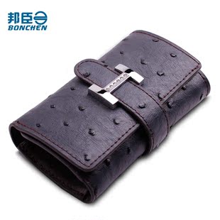  新款 女士钥匙包鸵鸟纹多功能三合一 可放钥匙/放钱/放卡