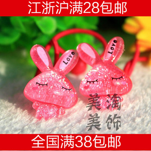  水晶小兔发绳发圈儿童发绳 儿童发饰 女孩宝宝头绳头饰 单只