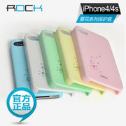 Rock洛克苹果4s保护壳iphone4手机壳手机套夏花手机保护套适用于