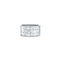 Tiffany Notas de plata en forma de W anillo.  Joyería Tiffany / 925 joyas de plata / accesorios de moda