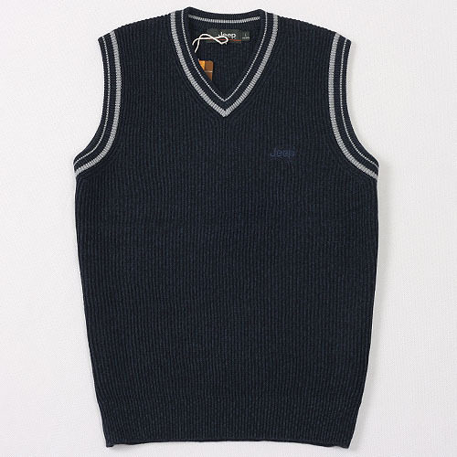 <em>男装毛衣背心</em>男士秋装男士毛背心 /黑色/方格/斜