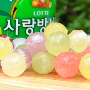  韩国进口零食品  乐天七彩爱情糖七种水果味喜糖 罐装 234g