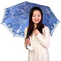 天堂伞正品2012新款 超轻防紫外线遮阳伞防晒绣花伞折叠伞包邮
