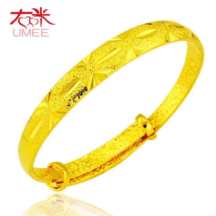 右米 星花纹开口手镯 可调节大小镀黄金手镯 女款 韩版时尚饰品 右米 星花纹开口手镯 可调节大小镀黄金手镯 女款 韩版时尚饰品