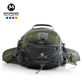  迈路士 绿野时尚户外运动腰包 男女款多功能单双肩包 登山腰包